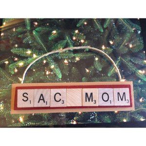 SAC MOM Sacramento Republic FC Christmas Ornament Scrabble Tiles